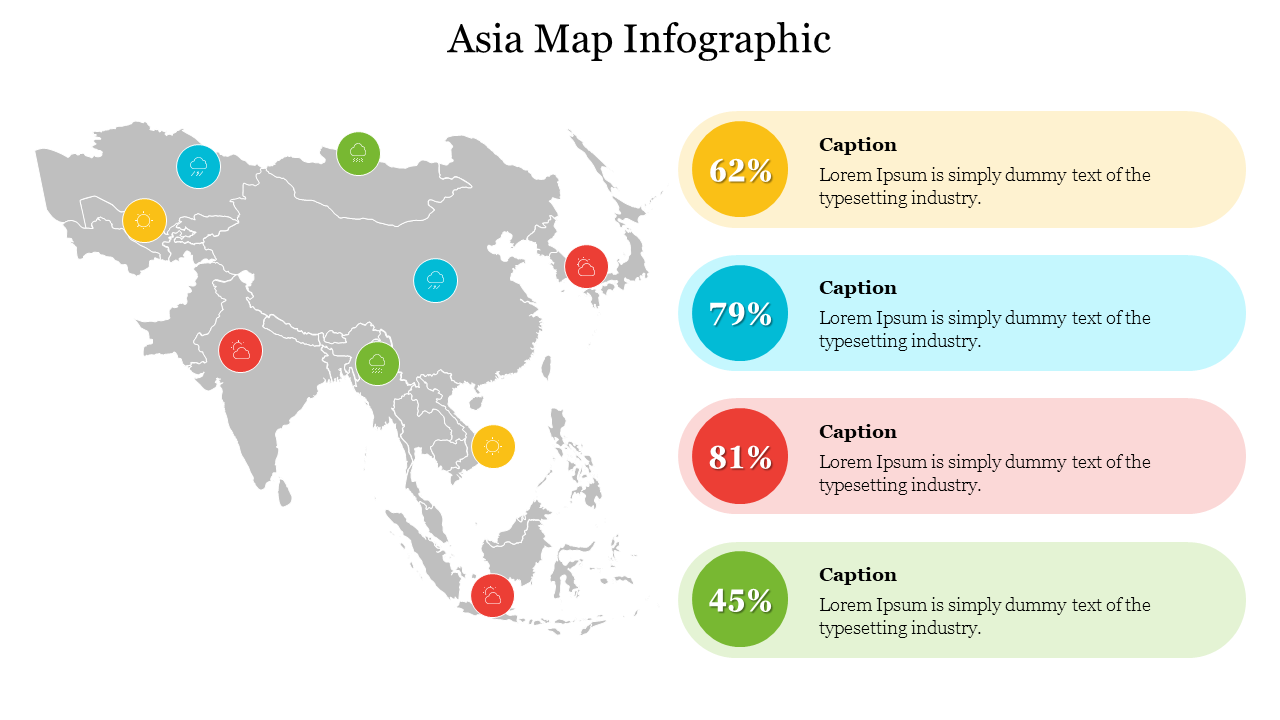  Asia Map Infographic PowerPoint Template and Google Slides